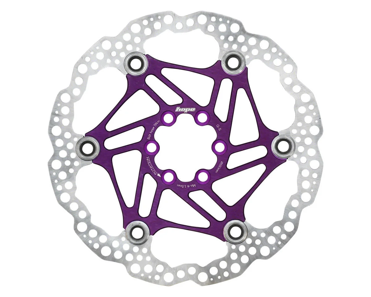 Hope Floating Disc Brake Rotor (Purple) (6-Bolt) (180mm)